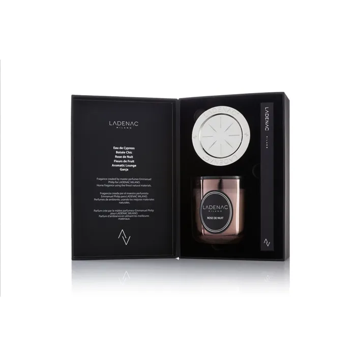 LADENAC - Sviečka ROSE DE NUIT rose gold 200g +zápalky + podnos Urban Senses