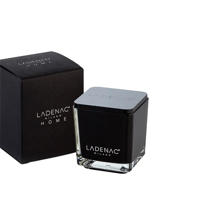 LADENAC - Sviečka FLORAL CHAMPETRE black 5x5x5cm, 55g, Minimal