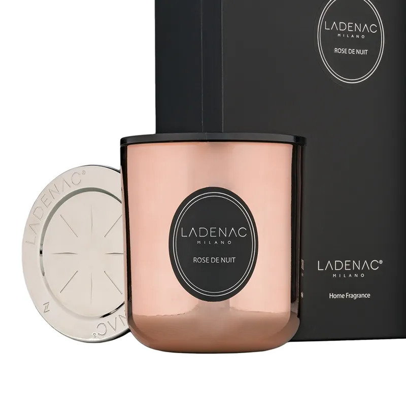 LADENAC - Sviečka ROSE DE NUIT rose gold 500g + zápalky + podnos Urban Senses