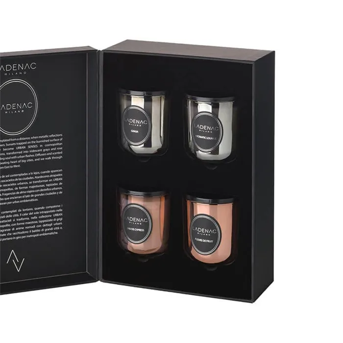 LADENAC -  Urban Senses- Darčekový box - 4 sviečky 75 gr