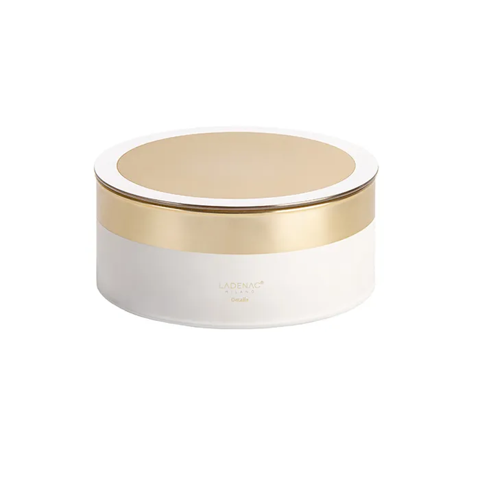 LADENAC - Sviečka DETAILS white / gold 1300 gr Lui and Lei