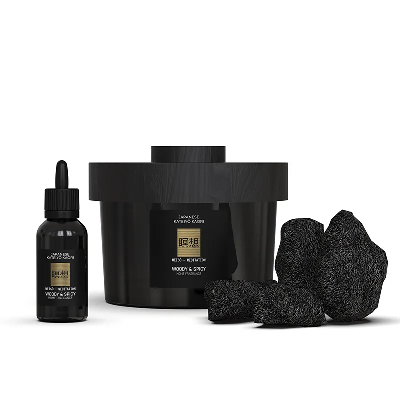 VILA HERMANOS - Aromatická sada Meditation, Japanese Collection - vulkanické kamene a esenciálny olej 