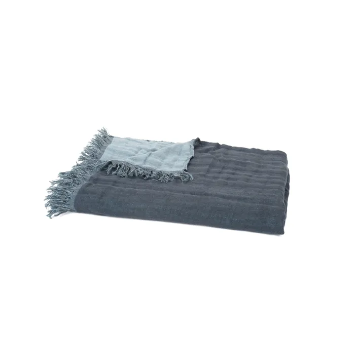 HAOMY -  BAYA PLA prehoz DENIM BLEU STONE 135X200