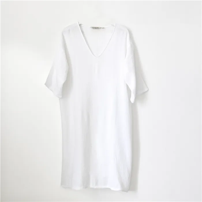 HAOMY - TILOS bavlnené šaty BLANC L/XL
