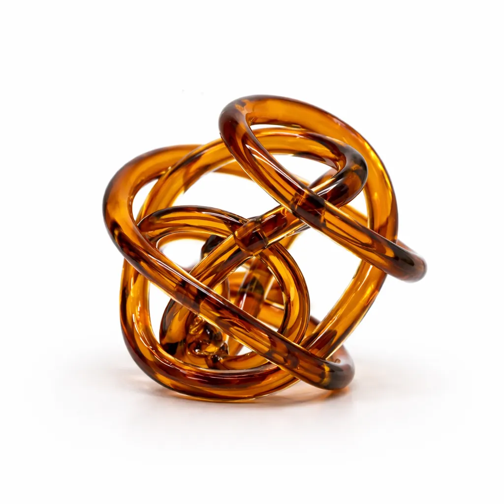 FANCY - Sklenená dekorácia Amber Knot