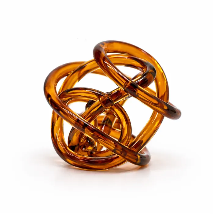 FANCY - Sklenená dekorácia Amber Knot