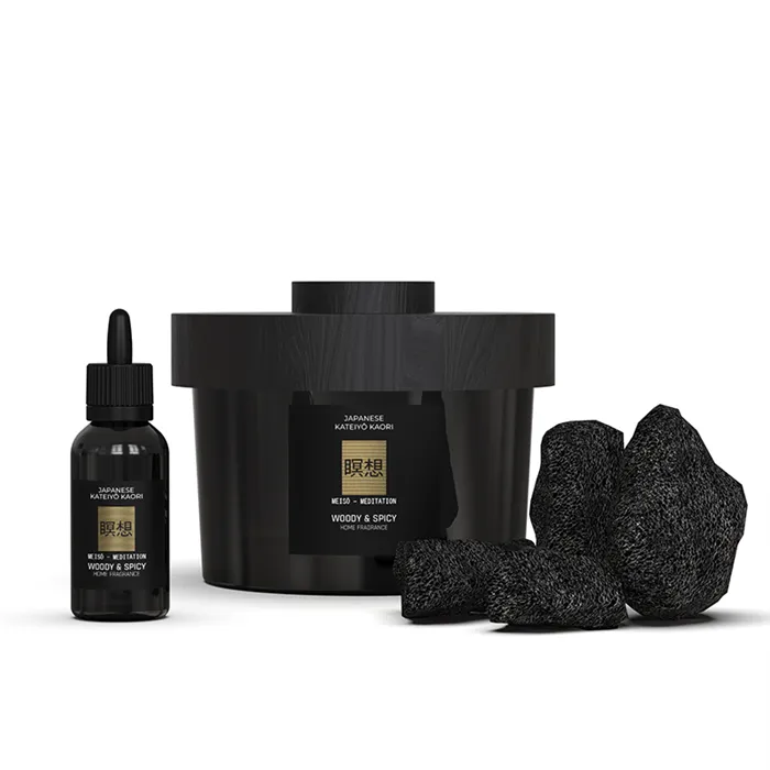 Aromatická sada Meditation, Japanese Collection - vulkanické kamene a esenciálny olej 