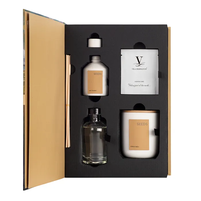Set Mustard seeds, Organic Collection - sviečka 220g, difuzér 100ml, 2 parfumované karty