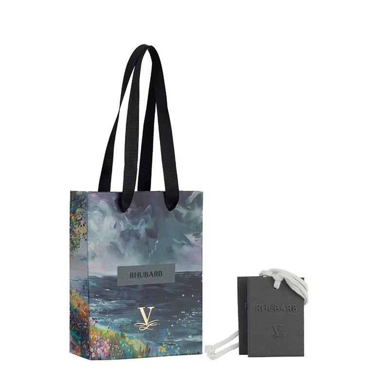 Grey blue rhubarb parfumovaná karta, Organic Collection