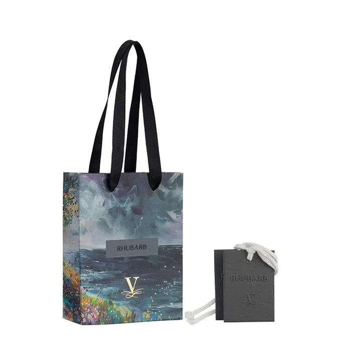 Grey blue rhubarb parfumovaná karta, Organic Collection