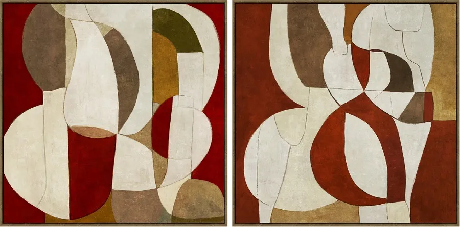 FANCY - Obrazy tlač + ručná maľba v ráme