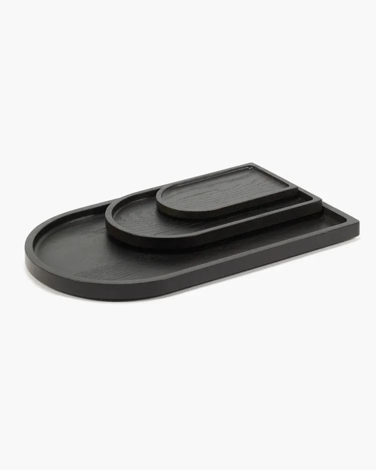 SERAX - Podnos S black wood