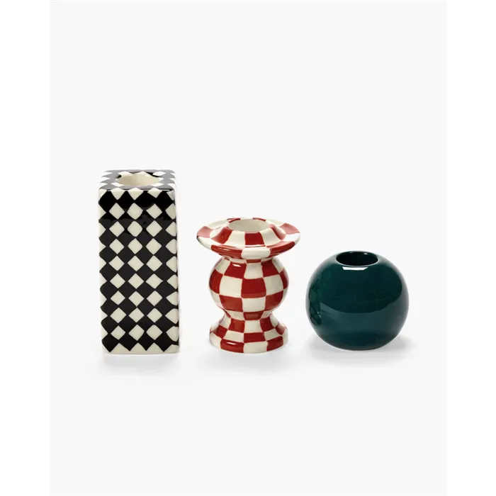 SERAX - Svietnik Chessboard Les Objets Mouleversants set 3ks