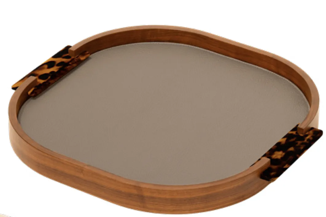 GIOBAGNARA - Okrúhly podnos malý DAMA TORTOISE 