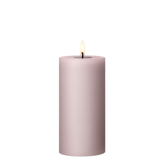 LED valcové sviečky soft rose, 15cm