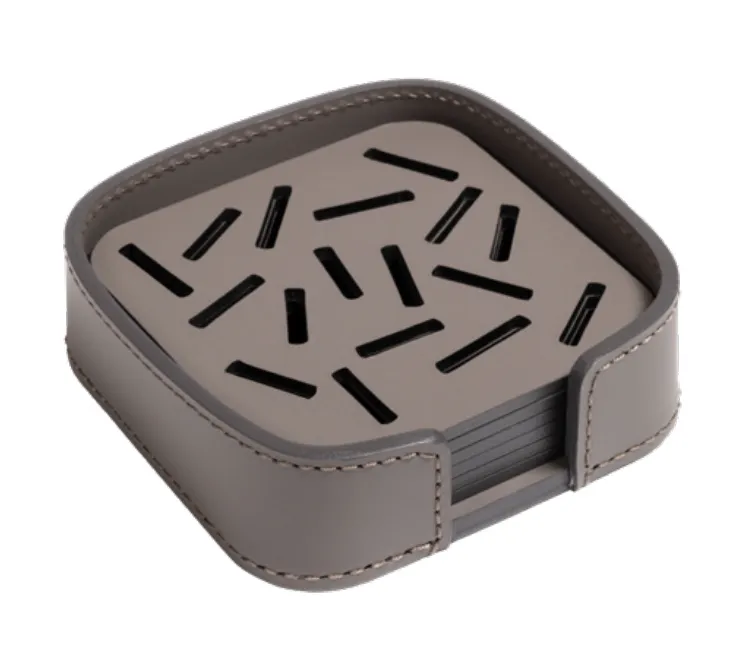 GIOBAGNARA - Držiak na podložky a 6 podložiek štvorcových s oblými rohmi ACQUERELLO