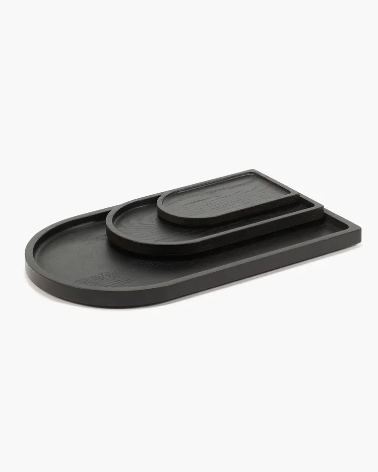 SERAX - Podnos M black wood